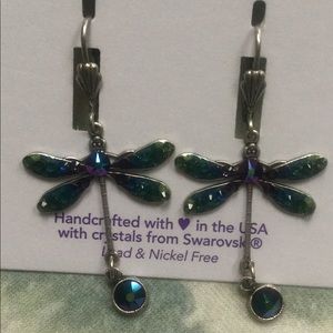 NWT , Anne Koplik Dragonfly earrings.